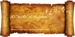 Ökrös Vilmos névjegykártya